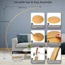 NUÜR Arc Floor Lamp, 67" Tall Gold LED Modern Standing Floor Lamp with Remote Control, Arched Bright Floor Lamps for Living Room Bedroom Office Home by CozyNest Decor