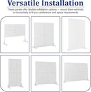 FENCY Outdoor Privacy Screen, 72" H×47" W Metal Privacy Screen, Outdoor Freestanding Privacy Screen & Panels for Deck Patio Balcony(White-Louvered)