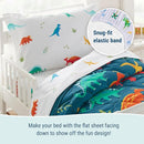 Wildkin Toddler Bed in a Bag – 4-Piece Microfiber Bedding Set with Comforter, Pillowcase & Sheets - Jurassic Dinosaurs by TinyTreasures Baby Boutique