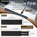 Utoplike Bamboo Drawer Dividers Large, 4'' High Adjustable Kitchen Drawers Organizers for Clothing, Spring Loaded, Works in Bathroom, Dresser, Desk, 4 PCS, Black by CozyNest Decor