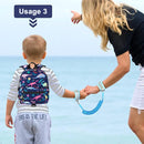 Accmor Toddler Backpack Leash with Anti Lost Wrist Link, Cute Mini Child Walking Harnesses Keep Kids Close Back Pack Rope Tether Rein for Baby Boys (Navy Blue/Dinosaur) by TinyTreasures Baby Boutique