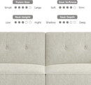 89” Futon Sofa Bed, Comfy Futon Couch Bed with 2 Square Pillows, Convertible Sleeper Sofa with Adjustable Backrest& Armrests, Modern Loveseat Sleeper for Living Room, Bedroom, White by CozyNest Decor