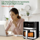 5.8QT Digital Air Fryer with Viewable Window, Adjust Temp & Timer, Air Frying, Reheat, Easy for Frozen Food, Snacks, Dinner, Large Square Basket than Round, Portable for Family & Apartment by CozyNest Decor