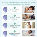 Momcozy Portable Stroller Fan, 8000mAh, 27H Ultra-long Battery Life, Detachable 4 Speed 360°Rotate, LED Night Light with 2 Modes, USB Rechargeable Handheld Cooling Fan for Travel, Car Seat, Bedroom by TinyTreasures Baby Boutique