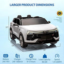 Jojoka Baby Car 24V 2-Seater SUV Licensed Chevrolet Blazer Ride On Toy w/Parent Remote Control,4xSpring Suspension, Wireless Music, Electric Vehicle Car for Kids Ages 3-8,White by TinyTreasures Baby Boutique