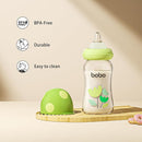 YOHKOH Natural Glass Baby Bottle with Natural Response Nipple, Newborn Anti-Colic Baby Bottles, Wide Neck Mushroom Cap Baby Bottle, Clear (Green, (5.4oz (Pack of 4)) by TinyTreasures Baby Boutique