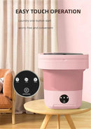 Portable Washing Machine, Mini Washer,16L Upgraded Large Capacity Foldable Washer.Deep Cleaning of Underwear, Baby Clothes and Other Small Clothes.Suitable for Apartments, Dormitories, Hotels.(Pink) by CozyNest Decor