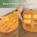 haakaa Silicone Nibble Freezer Tray -Breastmilk Teething Popsicle Mold - Baby Fruit Food Feeder Teether Tray - Baby Food Maker - Ice Cube Tray - 4 Months+ Babies - BPA Free -Apricot by TinyTreasures Baby Boutique