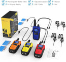Walkie Talkies for Adults Long Range Rechargeable with NOAA Weather Alert, Multi-Purpose 2 Way Radios 4 Pack for Team Work Seniors Care Kids Adventure Family Camping Hiking Skiing Cruise by TinyTreasures Baby Boutique