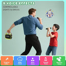 Mgaolo Upgraded Mini Karaoke Machine Toy for Kids, Portable Bluetooth Speaker with 2 Wireless Mics, Emoji & Colorful LED Lights, Home Travel & Party Play Gifts for Boys Girls (Green) by TinyTreasures Baby Boutique