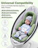 Infant Car Seat Head Support with Extra Shoulder Covers Set, Thickened Carseat Cushion for Baby, Breathable Newborn Carseat Insert for Stroller Swing by TinyTreasures Baby Boutique