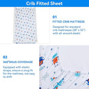 Viviland 3 Pieces Baby Bedding Set for Boy Girls, Baby Bedding Set for Newborn, Infant & Toddler - Robot by TinyTreasures Baby Boutique