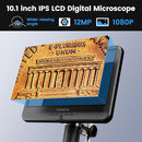 Andonstar AD210 10.1 Inch LCD Digital Microscope for Adults, Soldering Microscope for Electronics Repair, Coin Microscope Camera Full View for Error Coins with Light, Biological Slides Kit, 32G Card by TinyTreasures Baby Boutique