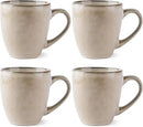 GBHOME Ceramic Coffee Mugs Set of 4, 12oz Stoneware Coffee Mugs Set For Dad Mom Women MEN, Light Weight Ceramic Coffee Cups for Latte/Tea/Beer/Hot Cocoa, Dishwasher & Microwave Safe,Cappuccino by CozyNest Decor