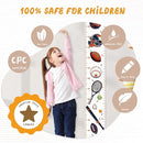 Personalized Name Growth Chart Wall Decor for Kids – Canvas Removable Height Chart Measuring Ruler 59" x 7.9" (Balls) by TinyTreasures Baby Boutique