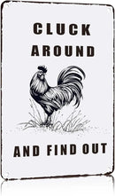 Chicken Coop Accessories Metal Signs,Funny Chickens Tin Signs - Chicken Decor Farmhouse Wall Decor,Chickens Gifts Rustic Farm House Decorations for Home/kitchen/Outdoor Garden by CozyNest Decor