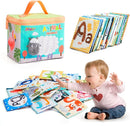 Jollybaby Reusable Soft Cloth ABC Alphabet/Letters Animal Flash Cards for Baby 0-3-6-9-12-18 Month, Curious Baby First Words Learning Activity Flashcards, Tummy Time Toy Gift for 1 Year Old Boy Girl by TinyTreasures Baby Boutique