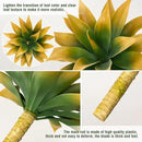 Artificial Agave Plants,Large UV Resistant Fake Agave Planters for Indoor and Outdoor Decorating Tropical Plant Succulents Greenery Indoor Decor (2Pack,18" Yellow) by CozyNest Decor