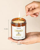 AOOVOO Apple Cinnamon Candles - 9 oz Scented Candles, Aromatherapy Candle, Soy Candle for Home Scented by CozyNest Decor