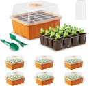 GooingTop Seed Starter Tray, 6 Pack 72 Cells Plant Grow Kit with Adjustable Humidity Vent for Mini Greenhouse Garden Germination,Bonsai Seedlings Starting Growing by GreenHaven Gardens