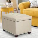 Joveco Storage Ottoman Bench Rectangular Fabric Organization Tufted Footrest for Living Room Bedroom, Upholstered Padded Footstool Coffee Table Seat with Lift Top by CozyNest Decor