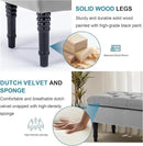 Ottoman with Storage Velvet Storage Bench Holds Up to 500 lbs Ottomans Upholstered Bench with Seating for Bedroom, Living Room, Grey by CozyNest Decor