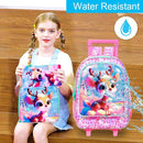 Girls Rolling Backpack, Cute Deer Roller Wheels Kids Bookbag - Wheeled Elementary School Bag - 3PCS Deer by TinyTreasures Baby Boutique