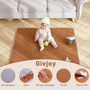 Baby Play Mat 48"x48" – Thick, Non-Slip Foam Mat for Babies and Toddlers. Foldable, Scrubbable, Odorless, and Soft, Ideal for Playpens, Crawling, and Indoor Playtime-Brown by TinyTreasures Baby Boutique