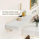 48 Inches Floating Shelves for Wall, 9.3" Deep Long Floating Shelves Set of 1, Large Display & Storage Shelf, Wall Shelf for Bathroom Bedroom Living Room Kitchen Office, White by CozyNest Decor