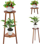 Plant Stand Indoor Tall,2 Tier Convertible Wooden Flower Stand,Planter Stand,Multi-purpose Plant Shelf Indoor for Living Room Balcony Garden Patio Office,Walnut by GreenHaven Gardens
