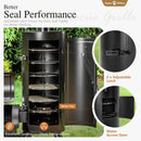 Sophia & William Heavy-Duty Vertical Offset Charcoal Smoker Extra Large Outdoor BBQ Gill with Offset Smoker, 961 SQ.IN. Cooking Area with Warming Tray,Push-out Ash Tray for Event Gathering, Black by GreenHaven Gardens