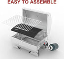 Royal Gourmet GT1001 Stainless Steel Portable Grill, 10000 BTU BBQ Tabletop Gas Grill with Folding Legs and Lockable Lid, Outdoor Camping, Deck and Tailgating, Silver by GreenHaven Gardens