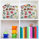 Christmas Storage Basket Tree Candy Canes Socks and Gift Storage Bins Organizer Bag Collapsible Closet Shelf Baskets Cube with handle for Baby Cloth Pet Toy Book 14.2×10.2×8.3 IN by TinyTreasures Baby Boutique