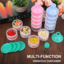 Accmor Formula Dispenser On The Go, 5 Compartments Stackable Formula Container for Travel, Baby Milk Powder Kids Snack Container, BPA Free by TinyTreasures Baby Boutique