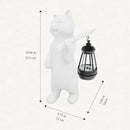 Solar Powered Garden Resin Statue Lights, 10 Inch Waterproof Outdoor Animal Cute Cat Figurine Lights, Suitable for Patios, Balconies, Lawns, Courtyards, Etc (Walking) by GreenHaven Gardens