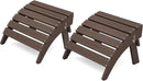 KINGYES Folding Adirondack Ottomans Set of 2 for Adirondack Chair, Coffee by CozyNest Decor