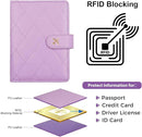 Melsbrinna Rfid Passport Holder for Travel women/Men, Cute Passport Wallet Rfid Blocking Card Slots, Rfid Passport Cover/CaseTravel Wallet, Passport Book Holder (1, LG PURPLE) by TinyTreasures Baby Boutique