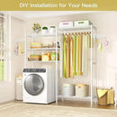 Ulif U6 Clothes Drying Rack, 5-Tier Over Washer and Dryer Laundry Room Storage and Organizer, Heavy-Duty Space Saver, 65.3" W x 13.4" D x 77.5" H, White by CozyNest Decor