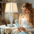 Table Lamp Bedside Lamps Set of 2, 28.5'' Luxsight Farmhouse Table Lamps for Bedroom, Lamps for Nightstands with Night Lights, with USB C+A Ports, Rustic Lamp for Living Room, Bulb Included by CozyNest Decor