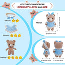 LoopMap Crochet Kit for Beginners - DIY Amigurumi Bear with Removable Dress & Accessories - Step-by-Step Video Tutorials, Extra Yarn, Crochet Tools, Handmade Gift for Kids & Adults (Bear K01, Blue) by TinyTreasures Baby Boutique
