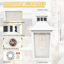 White Motion Sensor Outdoor Wall Light - Dusk to Dawn Outdoor Wall Lighting, Waterproof Exterior Light Fixture, Modern Porch Light Outside Wall Mount for House Patio Garage, Anti-Rust by GreenHaven Gardens