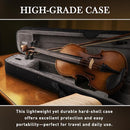 SONICAKE Violin 4/4 Full Size Set, Fiddle Solidwood for Beginners Adults, Acoustic Violin with Hard Case, Shoulder Rest, Rosin, Two Bows, Clip-on Tuner and Extra Strings, QVL-01 by TinyTreasures Baby Boutique