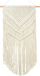 JONKASIPA Macrame Woven Wall Hanging, Bohemian Wall Decor, Handmade Woven Tapestry with Tassels, Delicate Lace Decor Crafts for Bedroom,Living Room or Farmhouse (Beige) by CozyNest Decor