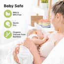 Organic Nursing Pads - 14 Washable Viscose Derived from Bamboo Breastfeeding Pads, Wash Bag, Reusable Breast Pads for Breastfeeding, Nipple Pads for Breastfeeding Essentials (Sweetheart, L 4.8") by TinyTreasures Baby Boutique