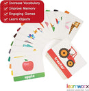 LearnWorx 101 Baby Flash Cards for Toddlers 1-3 | Award Winning First Words Toddler Flash Cards | Speech Toys Help Learn Objects, Numbers & Play Games - Big Toddler Learning Flashcards Preschool Kids by TinyTreasures Baby Boutique