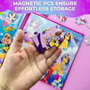 QUOKKA Magnetic Puzzles for Kids Ages 4-6 - 2x48 Travel Puzzle Games for Toddlers 3-5 Years Old - Car Activities Toy for Boys and Girls 2-4 yo - Unicorns & Mermaid Learning Magnet for Road Trip by TinyTreasures Baby Boutique