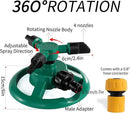 2 Pack Sprinklers for Yard, 360Rotating Lawn Sprinkler, Sprinklers for Yard Large Area, Lawn Sprinklers, Powerful and Even Watering for Lawns and Gardens by GreenHaven Gardens