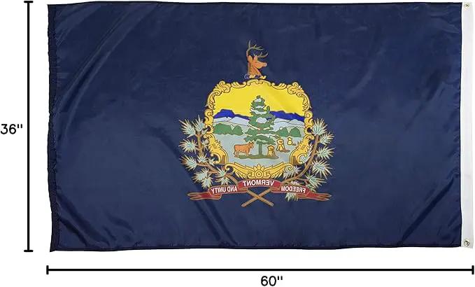FlagSource Vermont Nylon State Flag, Made in the USA, 3x5', photo 7 of 7
