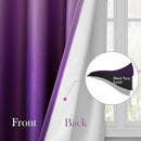 HOMEIDEAS Purple Ombre Blackout Curtains 52 X 96 Inch Length Gradient Room Darkening Thermal Insulated Energy Saving Grommet 2 Panels Window Drapes for Living Room/Bedroom by TinyTreasures Baby Boutique