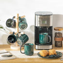 vancasso STARRY Coffee Mugs Set, 12 oz Ceramic Coffee Cups for Latte Hot Tea Cappuccino Cocoa Milk Stoneware Cups Set of 6, Dishwasher & Microwave Safe, Green by CozyNest Decor
